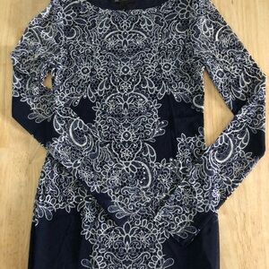 INC International Concepts Navy and White Top